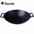 Sarchi Seasoned Wok de hierro fundido, 14 pulgadas